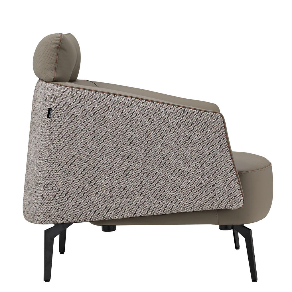 Nappa Leather Comfort Ivory Lounge Chair