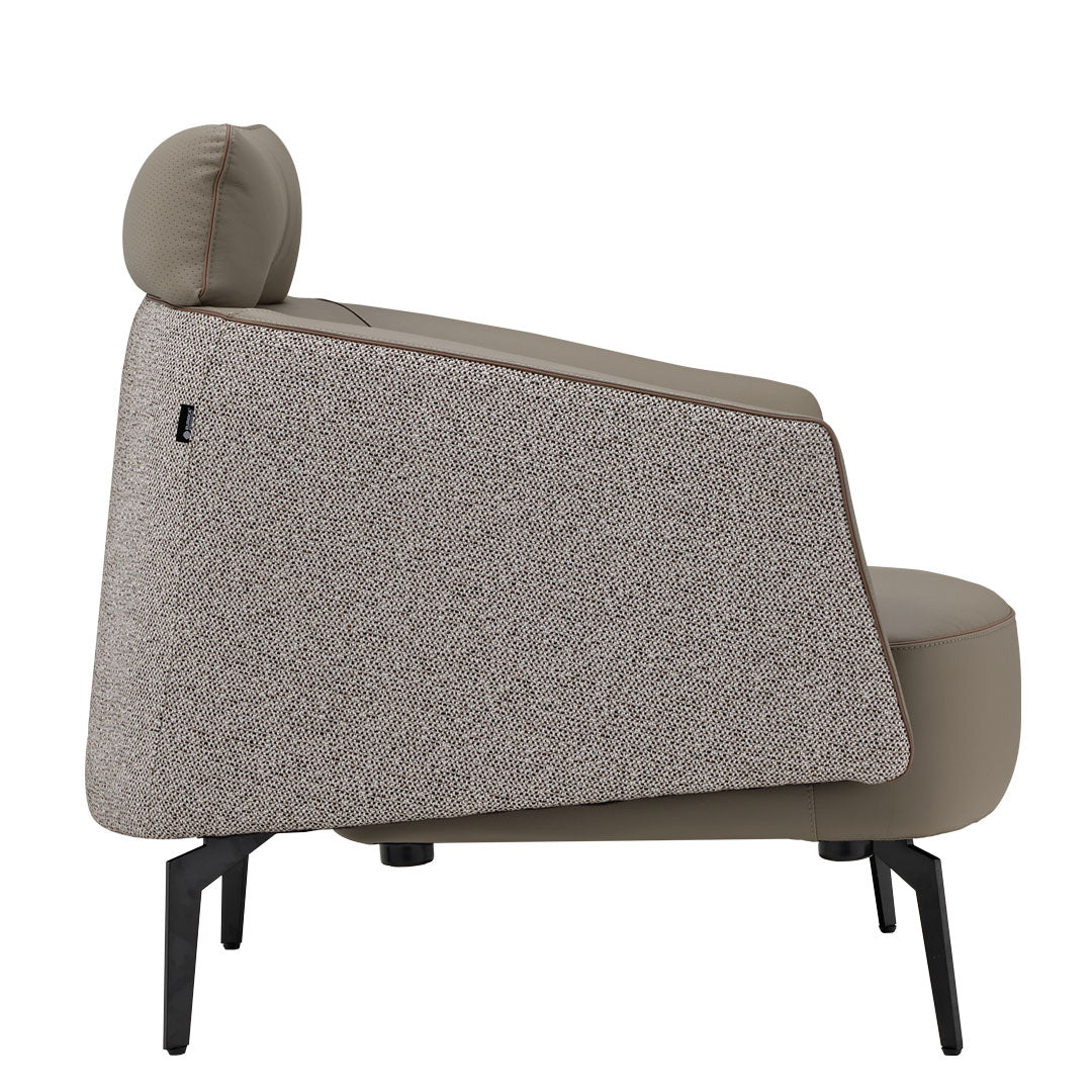 Nappa Leather Comfort Ivory Lounge Chair