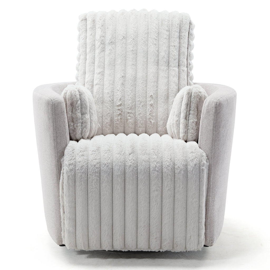 Lucia, White Swivel Glider Manual Recliner