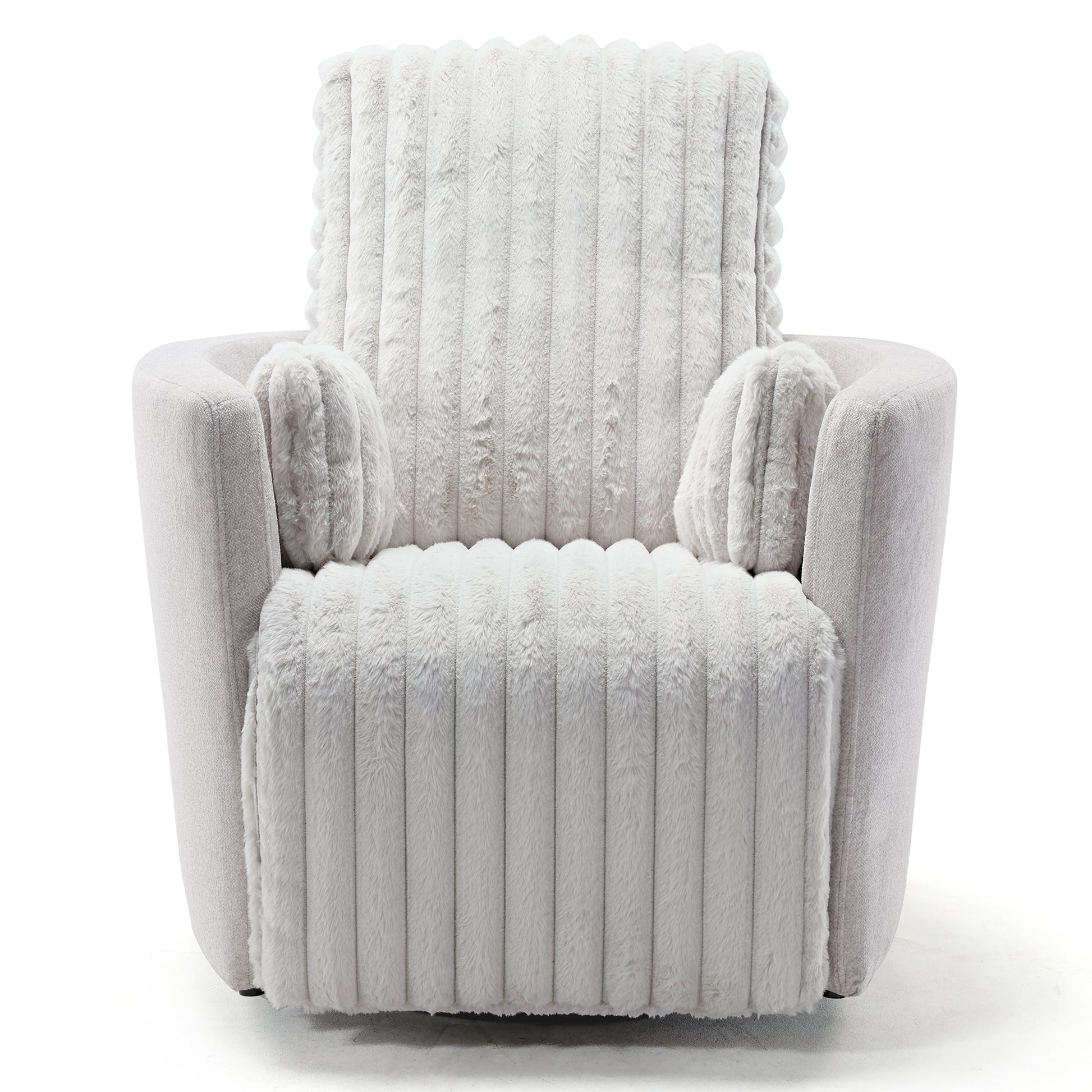 Lucia, White Swivel Glider Manual Recliner