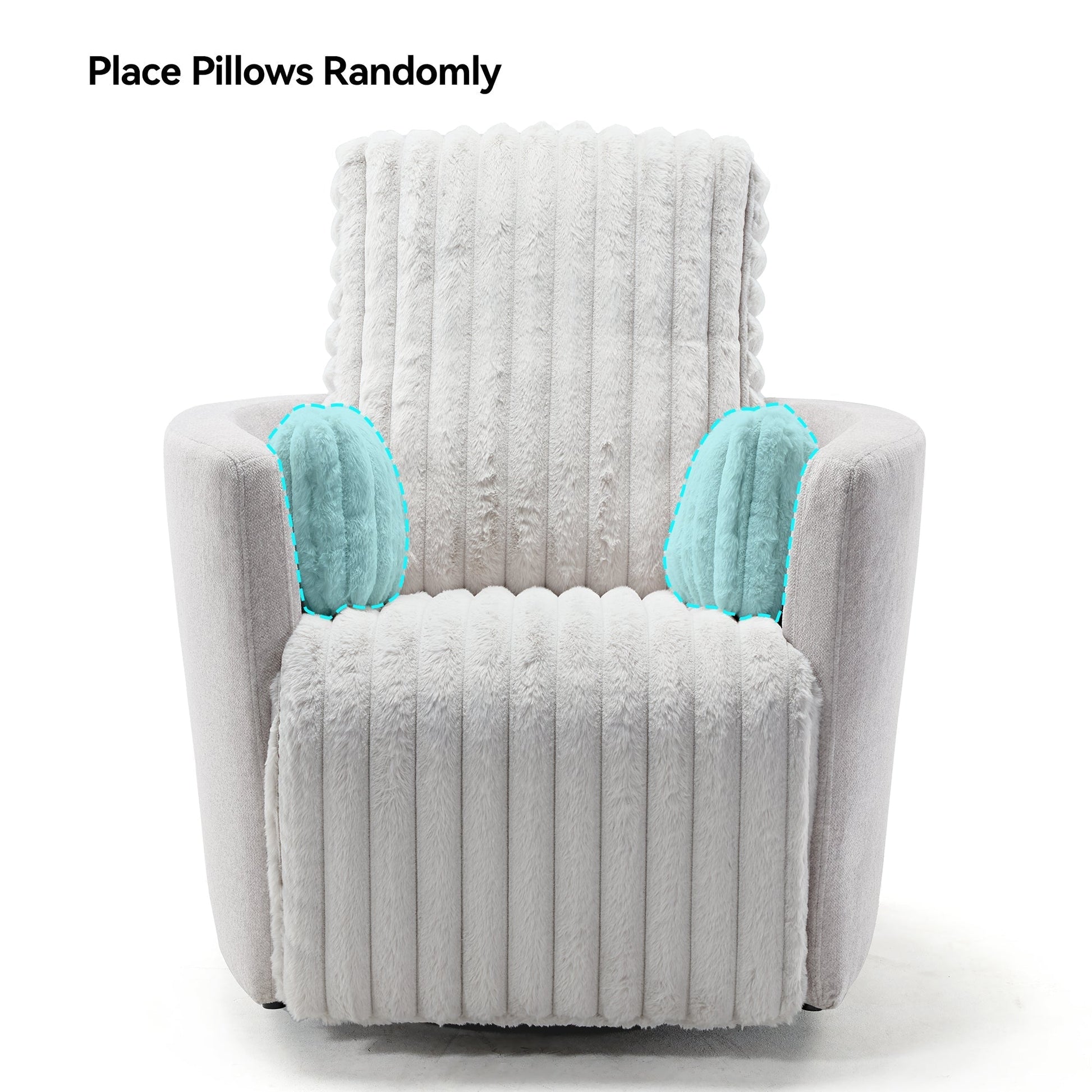 Lucia, White Swivel Glider Manual Recliner